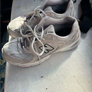 New Balance Gray and White Athletic Shoes